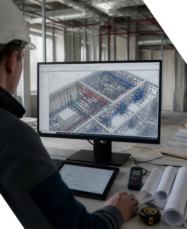 Создание BIM модели инженерных сетей для объектов в Котласе